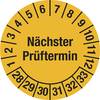 Mehrjahresplakette Nächster Prüftermin Dokumentenfolie Ø 20 mm 28 - 33 gelb. H. Marahrens Sicherheits- |