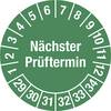 Mehrjahresplakette Nächster Prüftermin Dokumentenfolie Ø 20 mm 29 - 34 grün. H. Marahrens Sicherheits- |