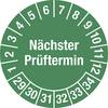 Nächster Prüftermin Mehrjahreszahlen Dokumentenfolie Ø 25 mm VE 10 Stk 29 - 34 grün. H. Marahrens