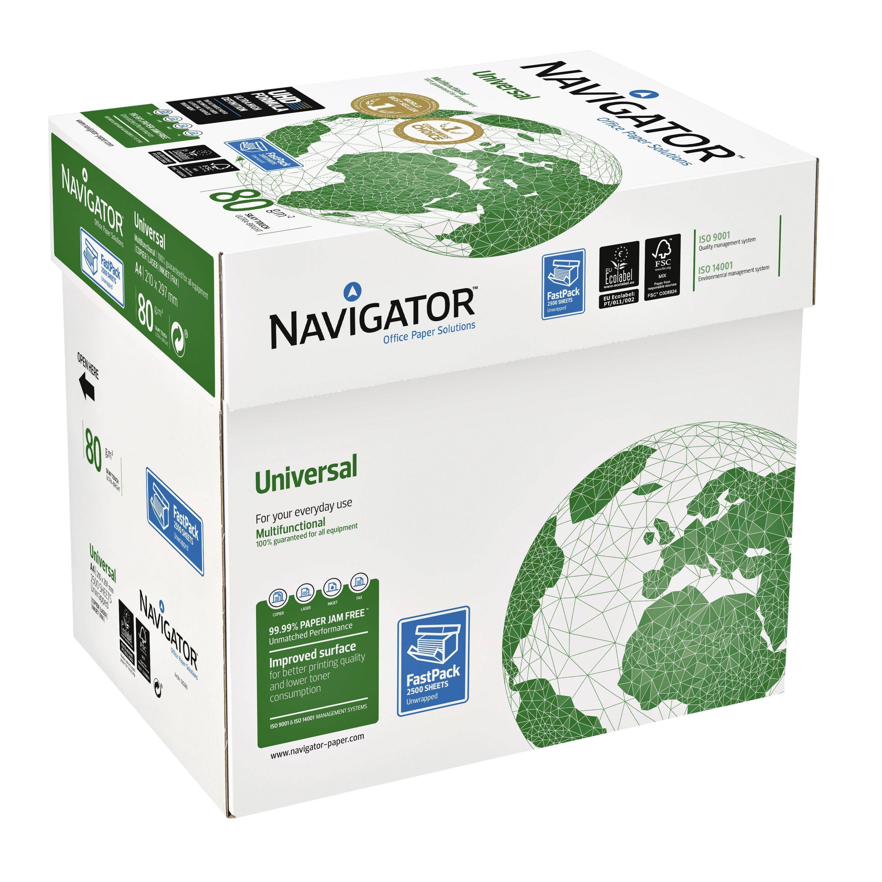 NAVIGATOR Kopierpapier UNIVERSAL, DIN A4, 80 g/m², Öko-Box: 2.500 Blatt, weiß-2