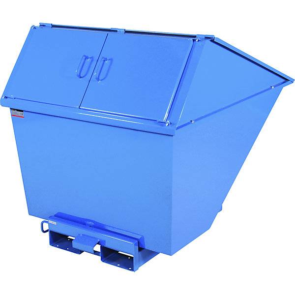 Kippbehälter mit Hochdeckel blau Volumen 1100 l. TAKKT Industrial & Packaging GmbH 78269349-0
