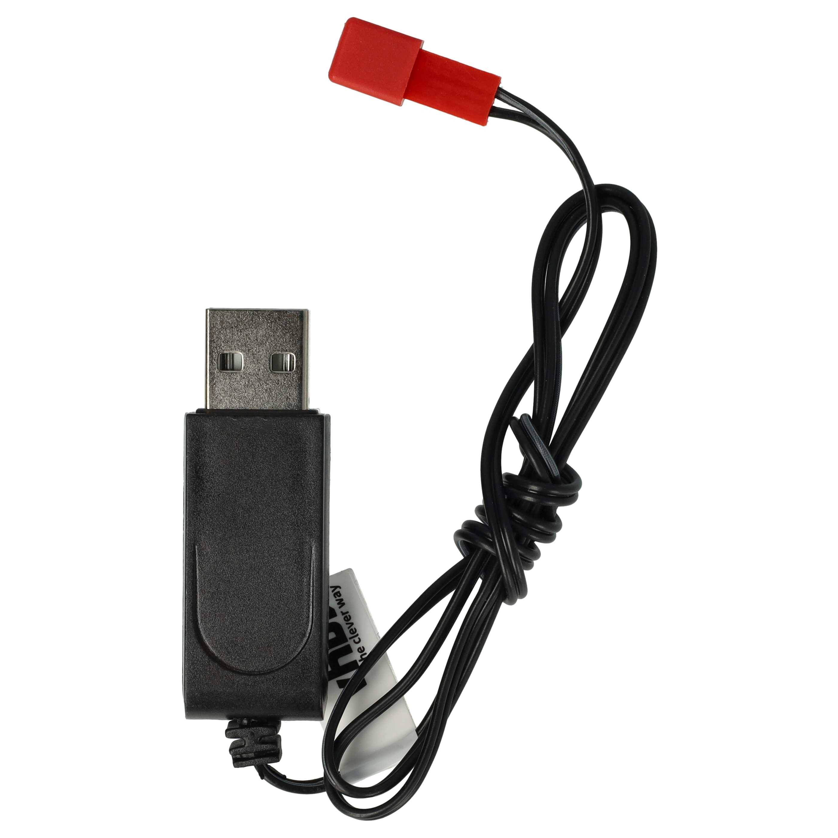 vhbw USB-Ladekabel für RC-Akkus mit JST-Anschluss | RC-Modellbau Akkupacks - 60 cm 4,8 V-1