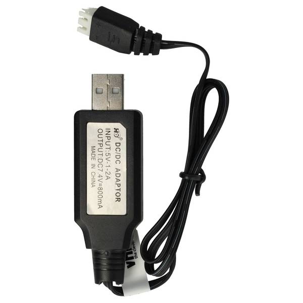 vhbw USB-Ladekabel für RC-Akkus mit JST XH-3P-Anschluss | RC-Modellbau Akkupacks - 60 cm 7,4 V