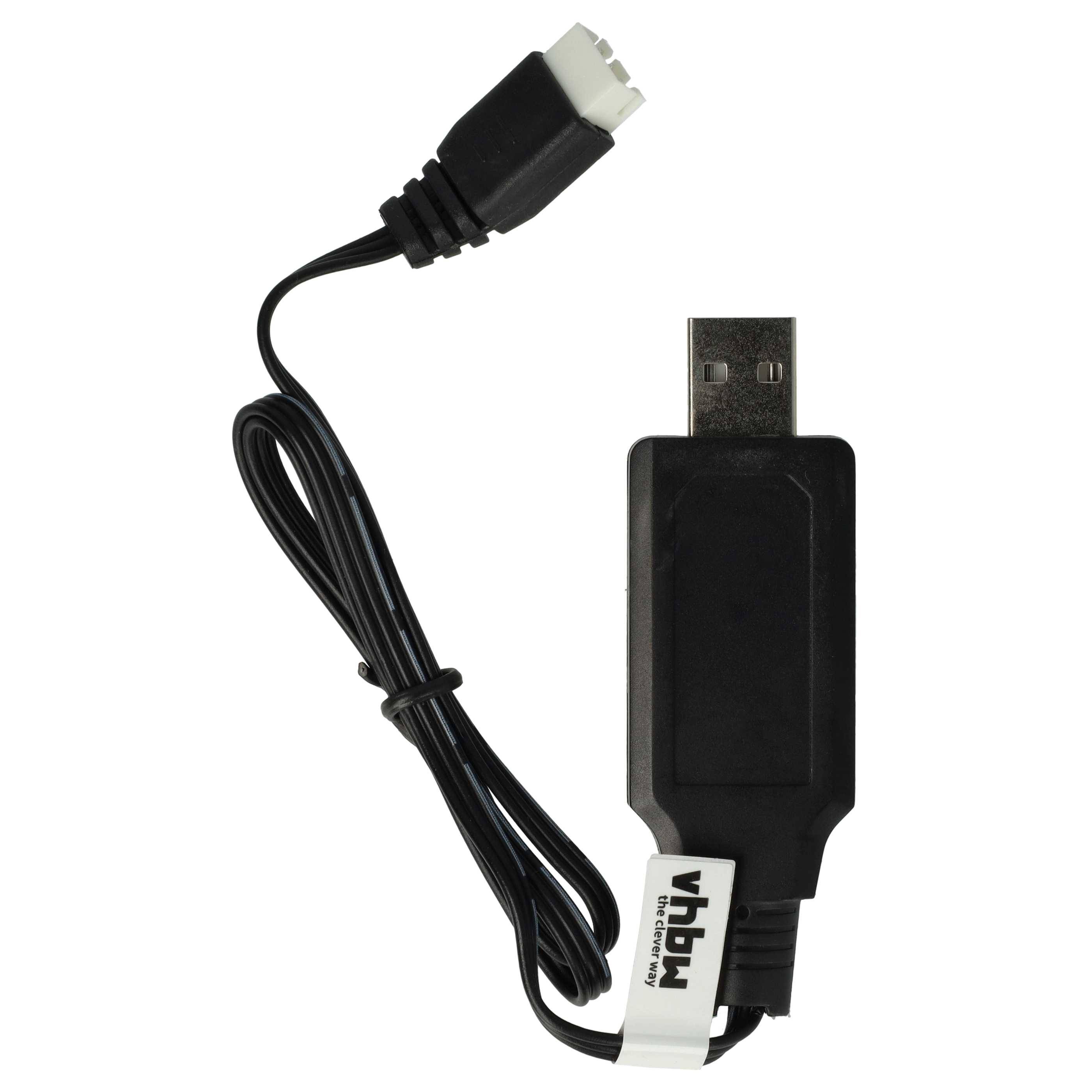vhbw USB-Ladekabel für RC-Akkus mit JST XH-3P-Anschluss | RC-Modellbau Akkupacks - 60 cm 7,4 V-1