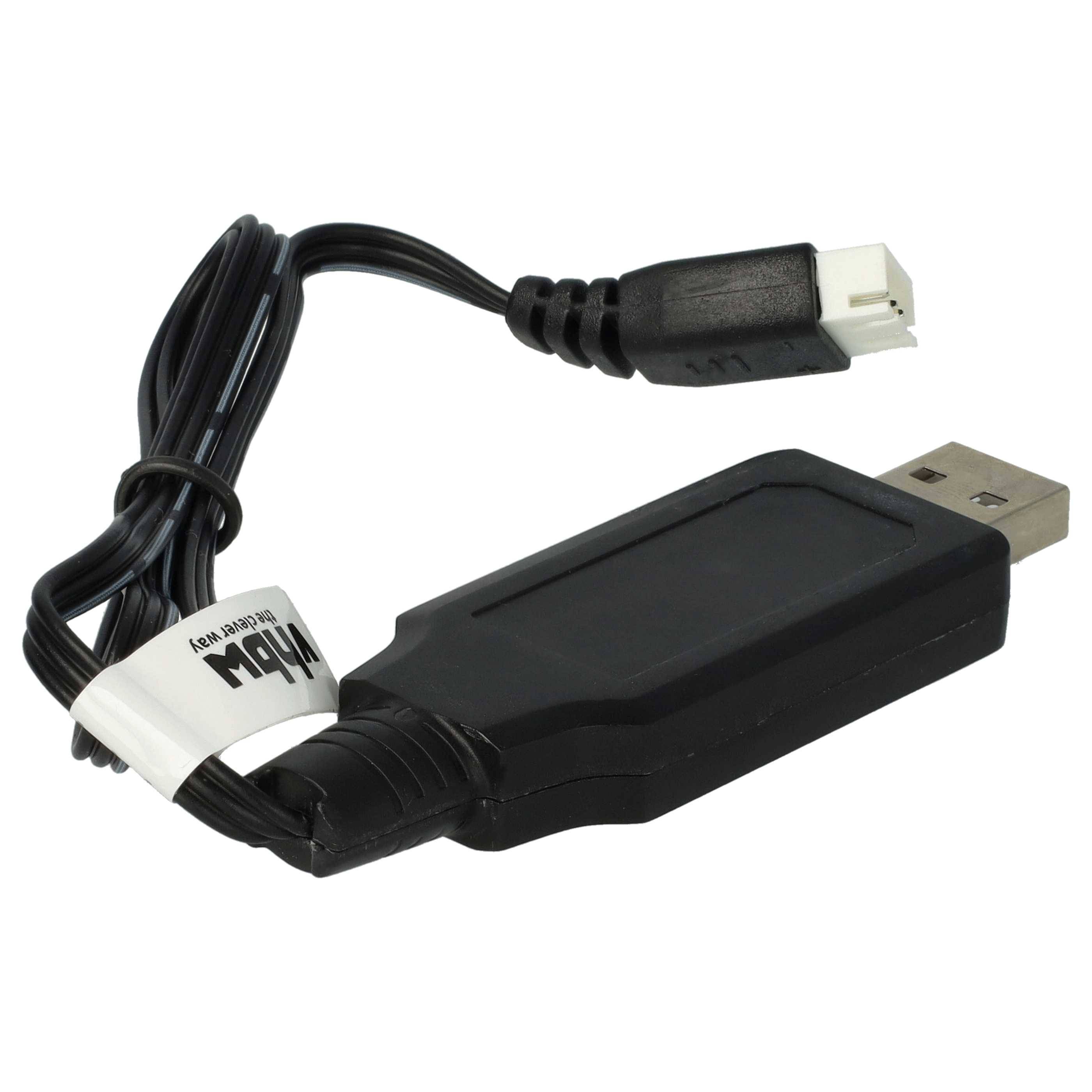 vhbw USB-Ladekabel für RC-Akkus mit JST XH-3P-Anschluss | RC-Modellbau Akkupacks - 60 cm 7,4 V-2