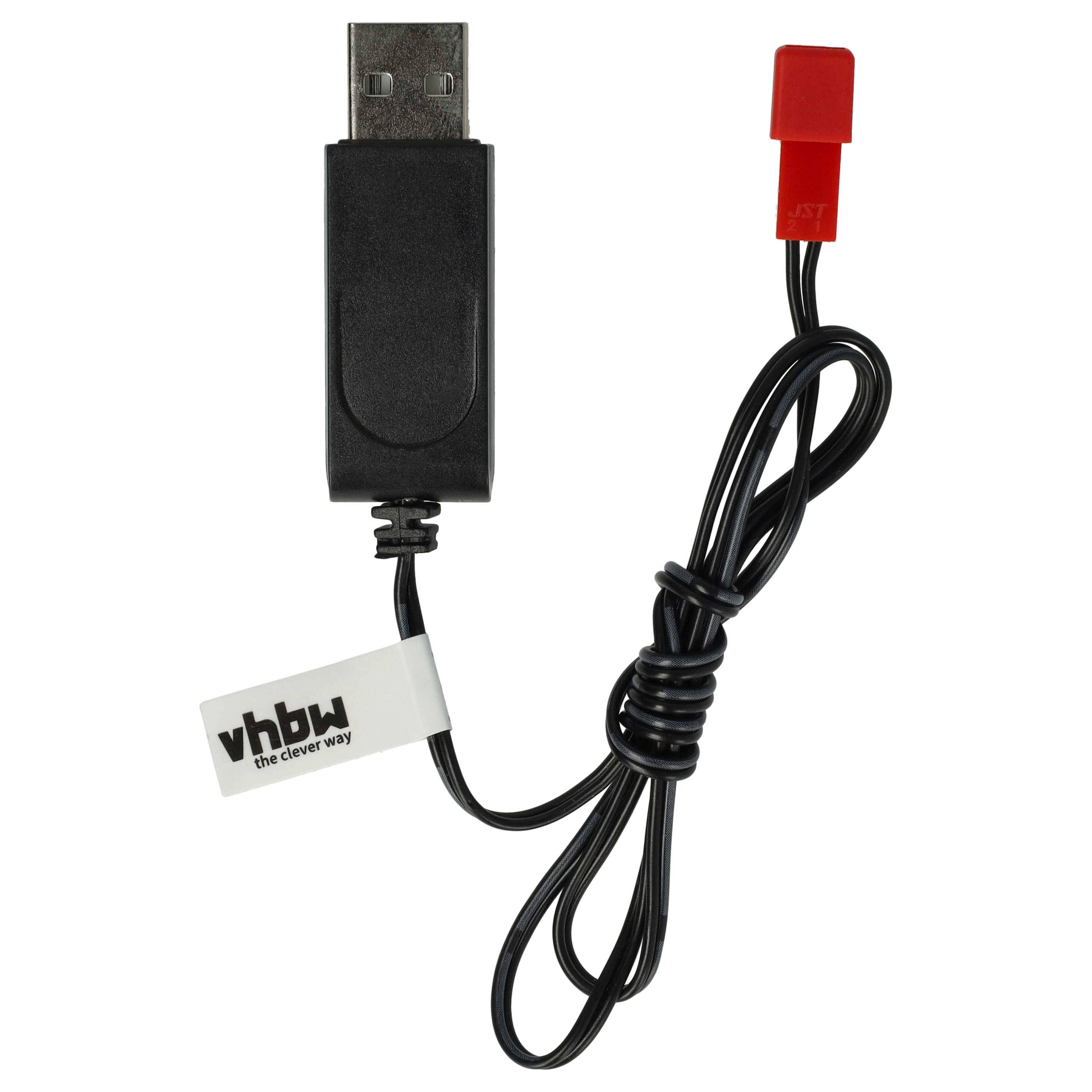 vhbw USB-Ladekabel für RC-Akkus mit JST-Anschluss | RC-Modellbau Akkupacks - 60 cm 7,2 V-1