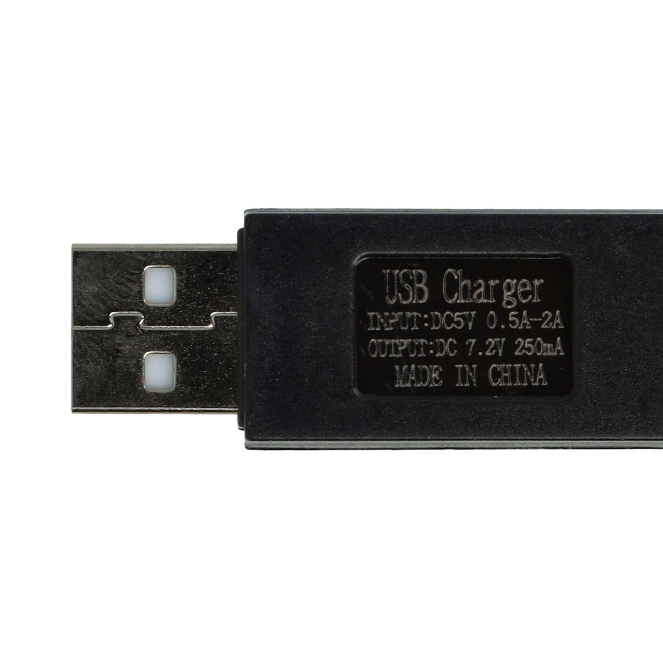 vhbw USB-Ladekabel für RC-Akkus mit JST-Anschluss | RC-Modellbau Akkupacks - 60 cm 7,2 V-4