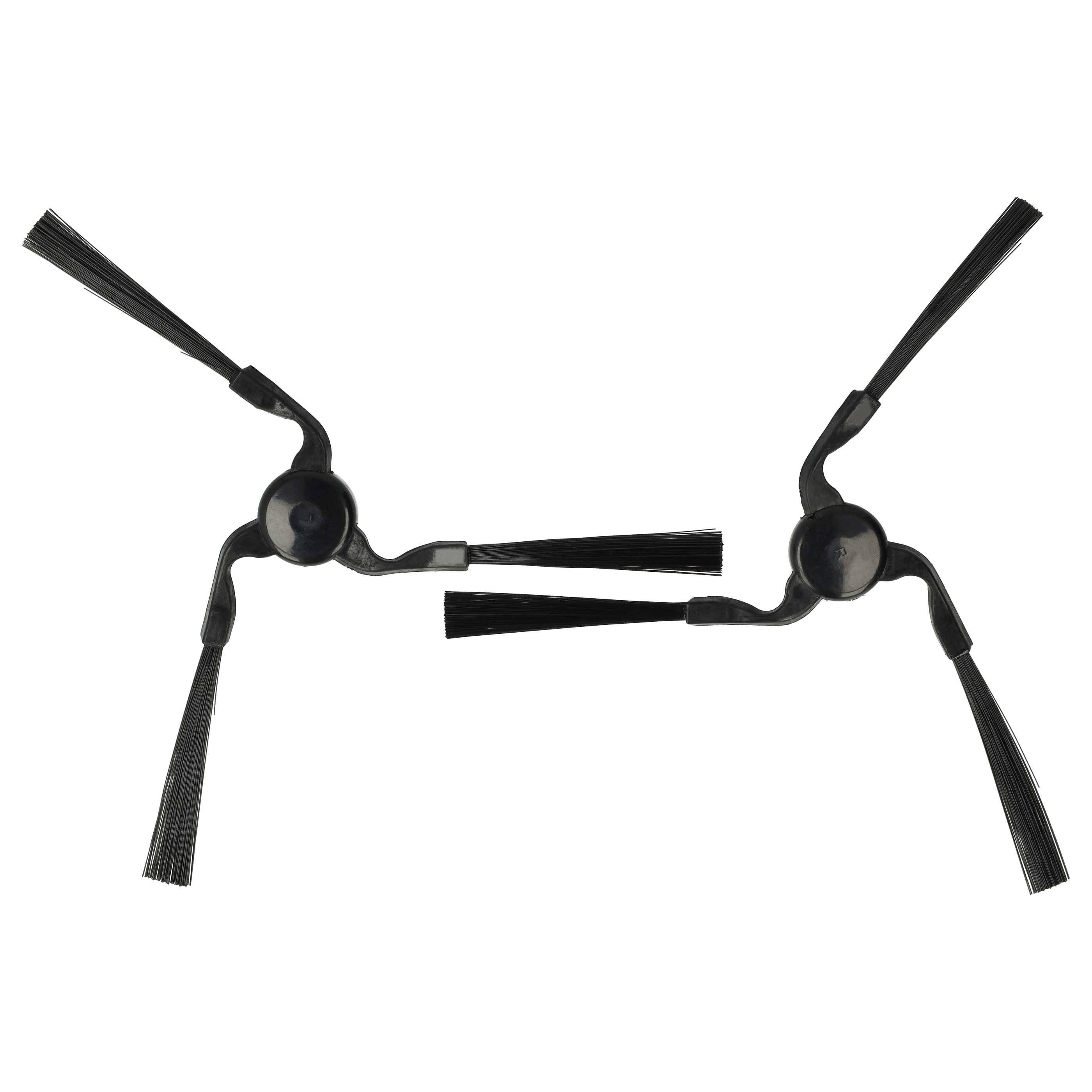 vhbw 2x Seitenbürste Ersatz für Yujin Roboter P034 | P035 für Saugroboter - Reinigungsbürsten Set, links/rechts, schwarz-0