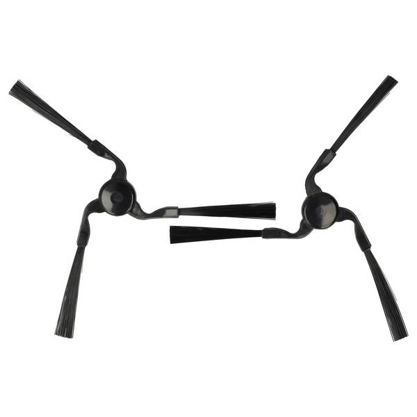 vhbw 2x Seitenbürste Ersatz für Yujin Roboter P034 | P035 für Saugroboter - Reinigungsbürsten Set, links/rechts, schwarz