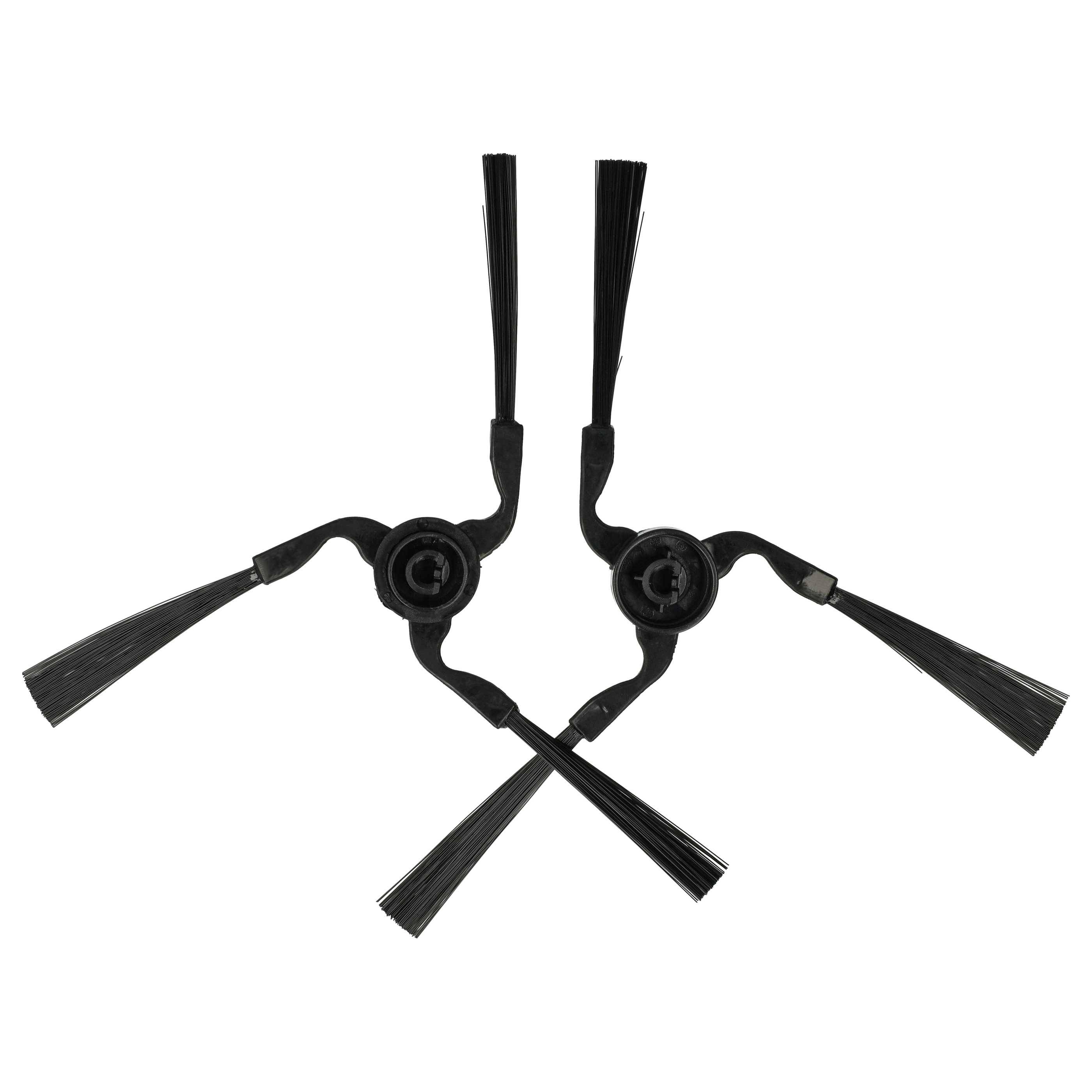vhbw 2x Seitenbürste Ersatz für Yujin Roboter P034 | P035 für Saugroboter - Reinigungsbürsten Set, links/rechts, schwarz-1