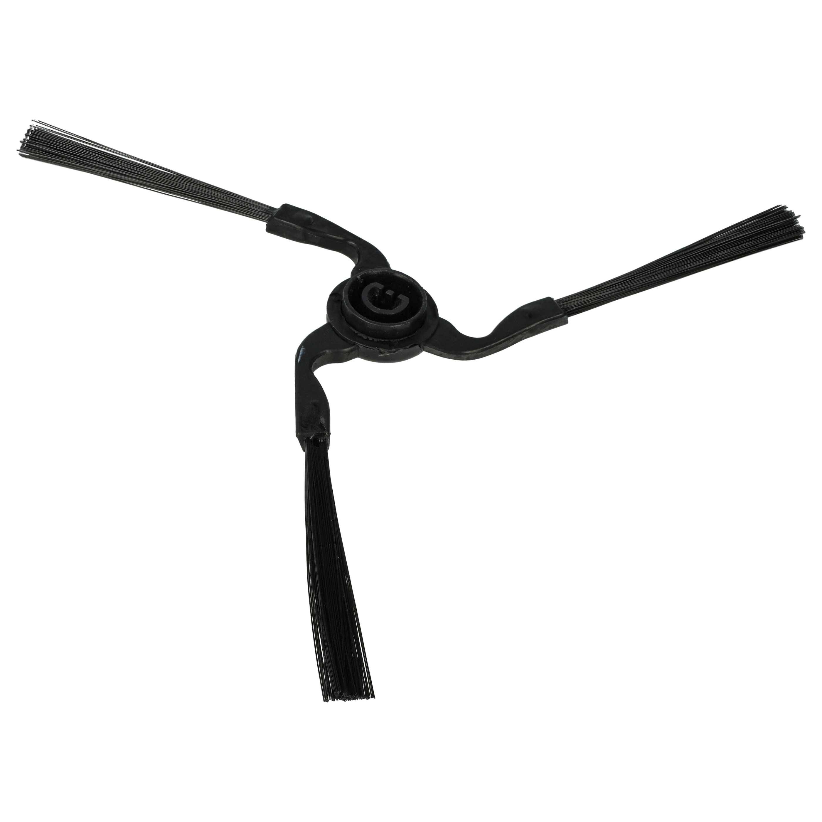 vhbw 2x Seitenbürste Ersatz für Yujin Roboter P034 | P035 für Saugroboter - Reinigungsbürsten Set, links/rechts, schwarz-3