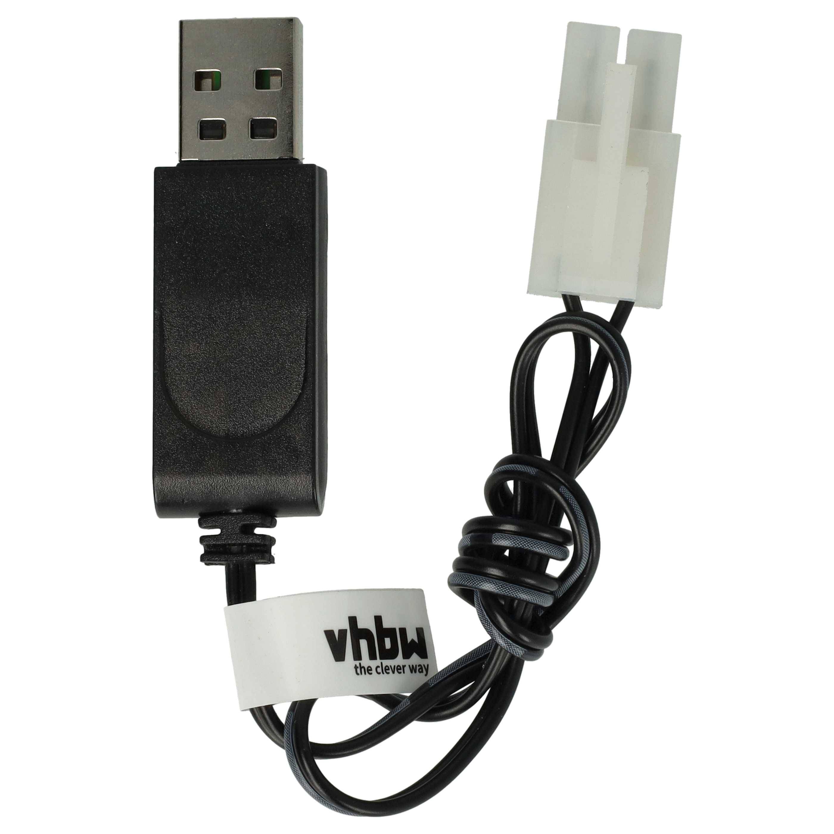 vhbw USB-Ladekabel für RC-Akkus mit Tamiya-Anschluss | RC-Modellbau Akkupacks - 60 cm 9,6 V-1
