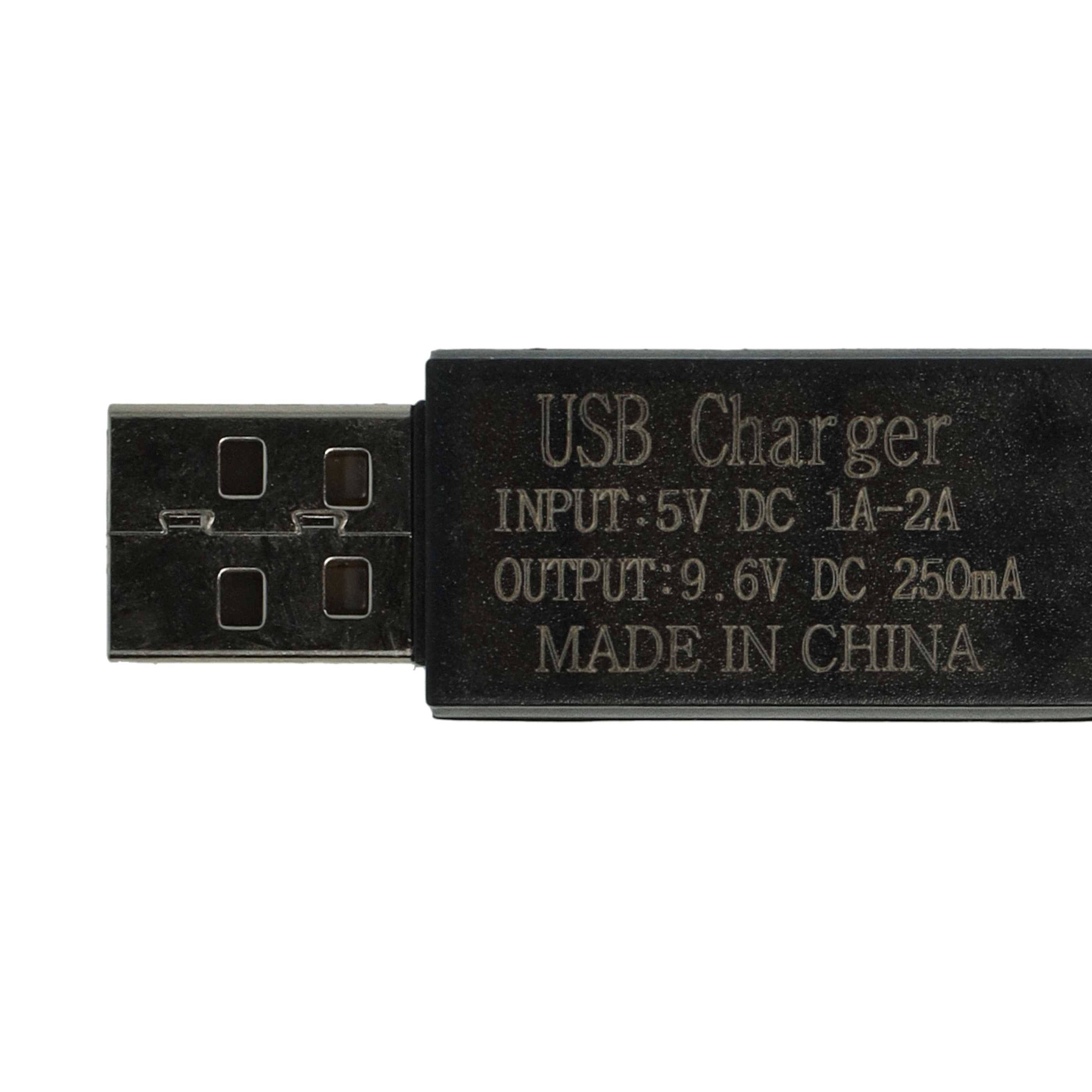 vhbw USB-Ladekabel für RC-Akkus mit Tamiya-Anschluss | RC-Modellbau Akkupacks - 60 cm 9,6 V-4