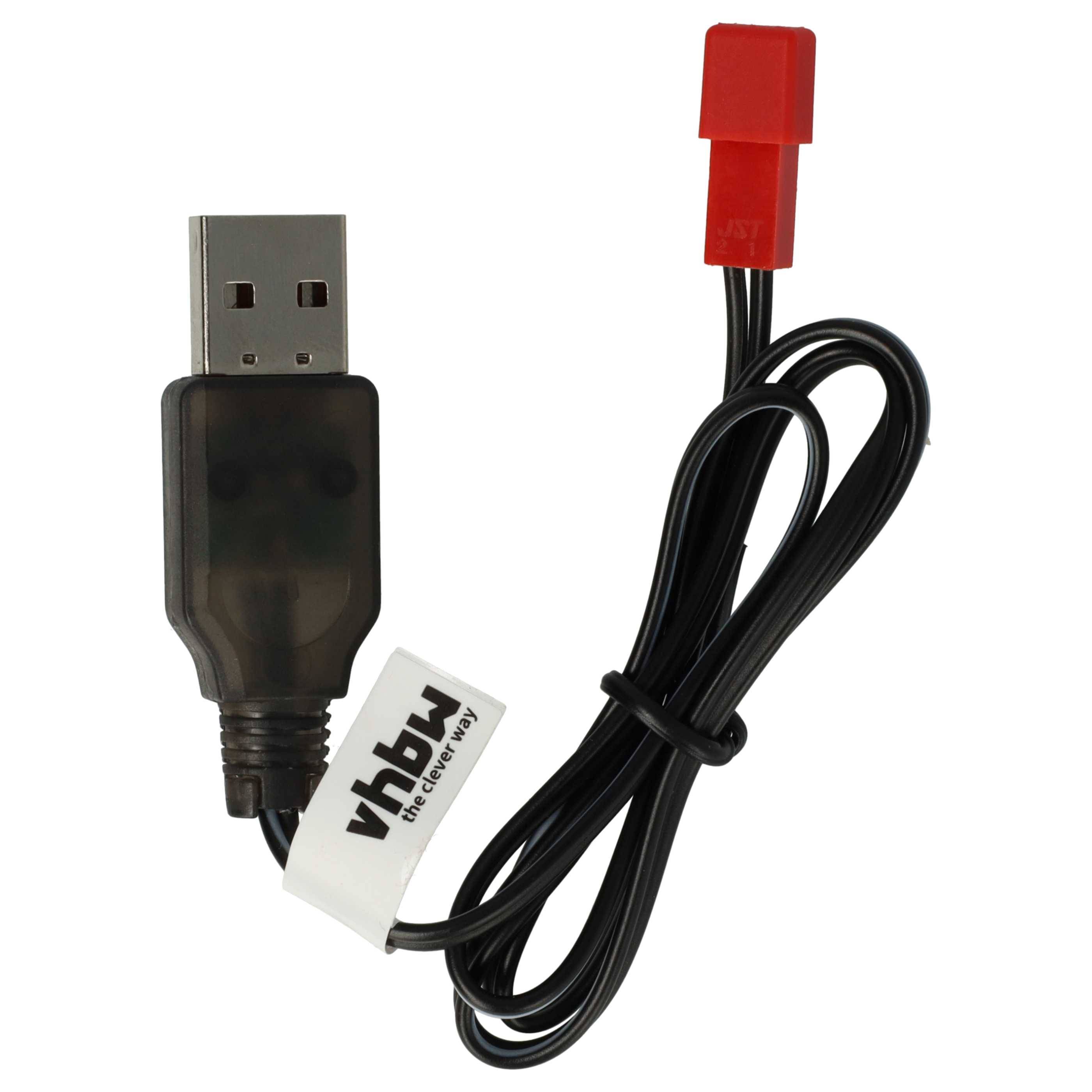 vhbw USB-Ladekabel für RC-Akkus mit JST-Anschluss | RC-Modellbau Akkupacks - 60 cm 3,6 V-1