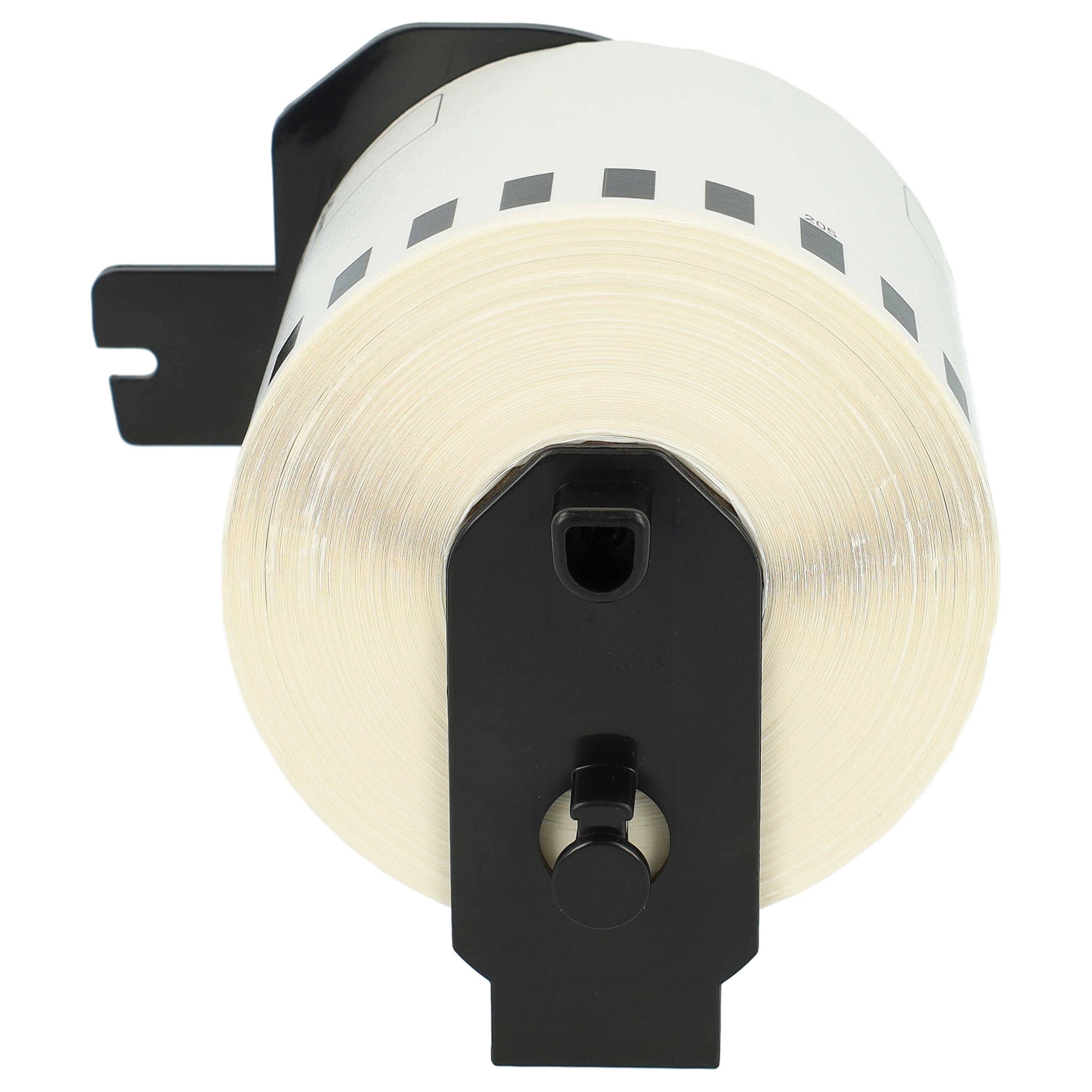 vhbw Etiketten-Rolle mit Halter 62mm x 30,48m (1 Etikette) kompatibel mit Brother PT QL650TD, QL-700, QL-710-2