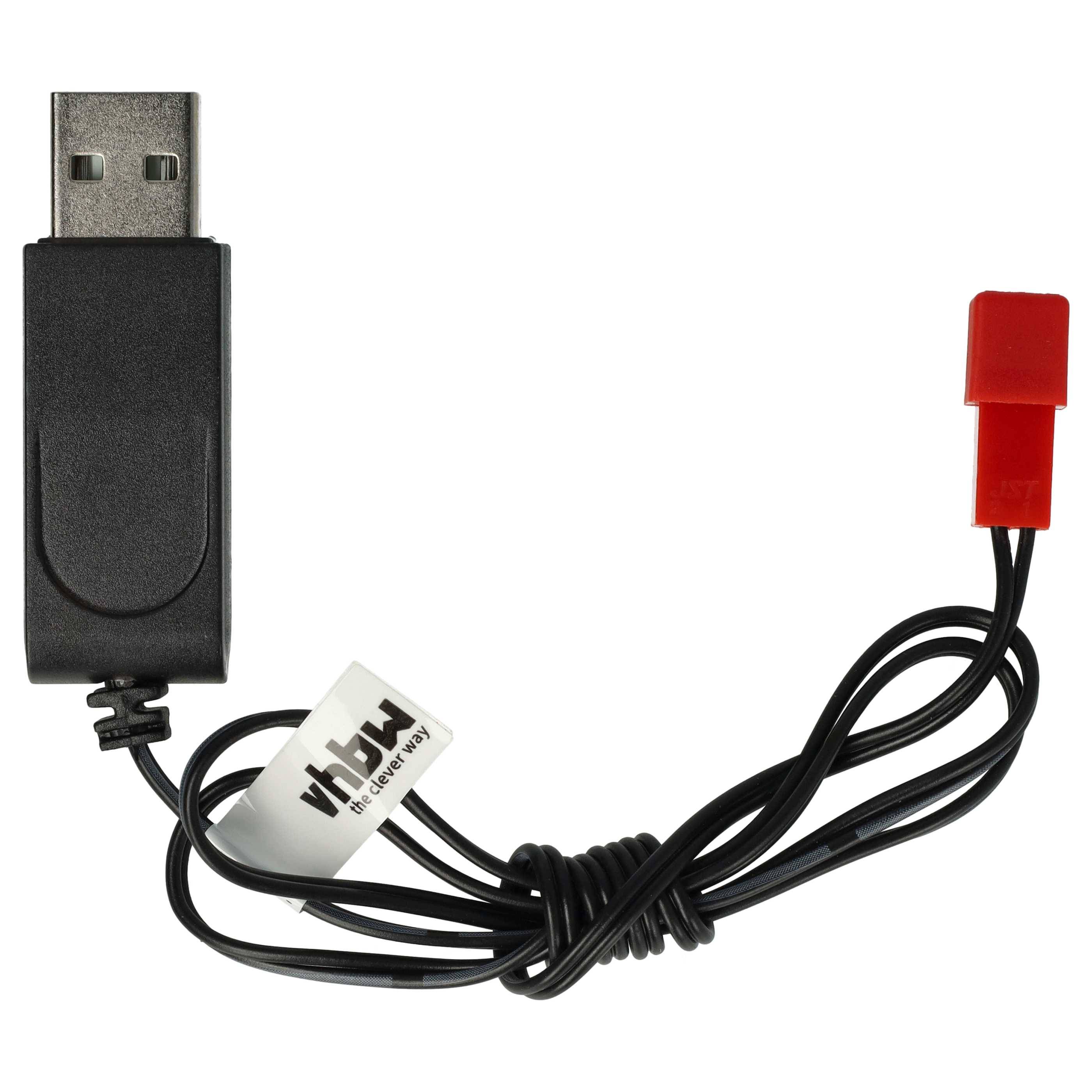 vhbw USB-Ladekabel für RC-Akkus mit JST-Anschluss | RC-Modellbau Akkupacks - 60 cm 6 V-1