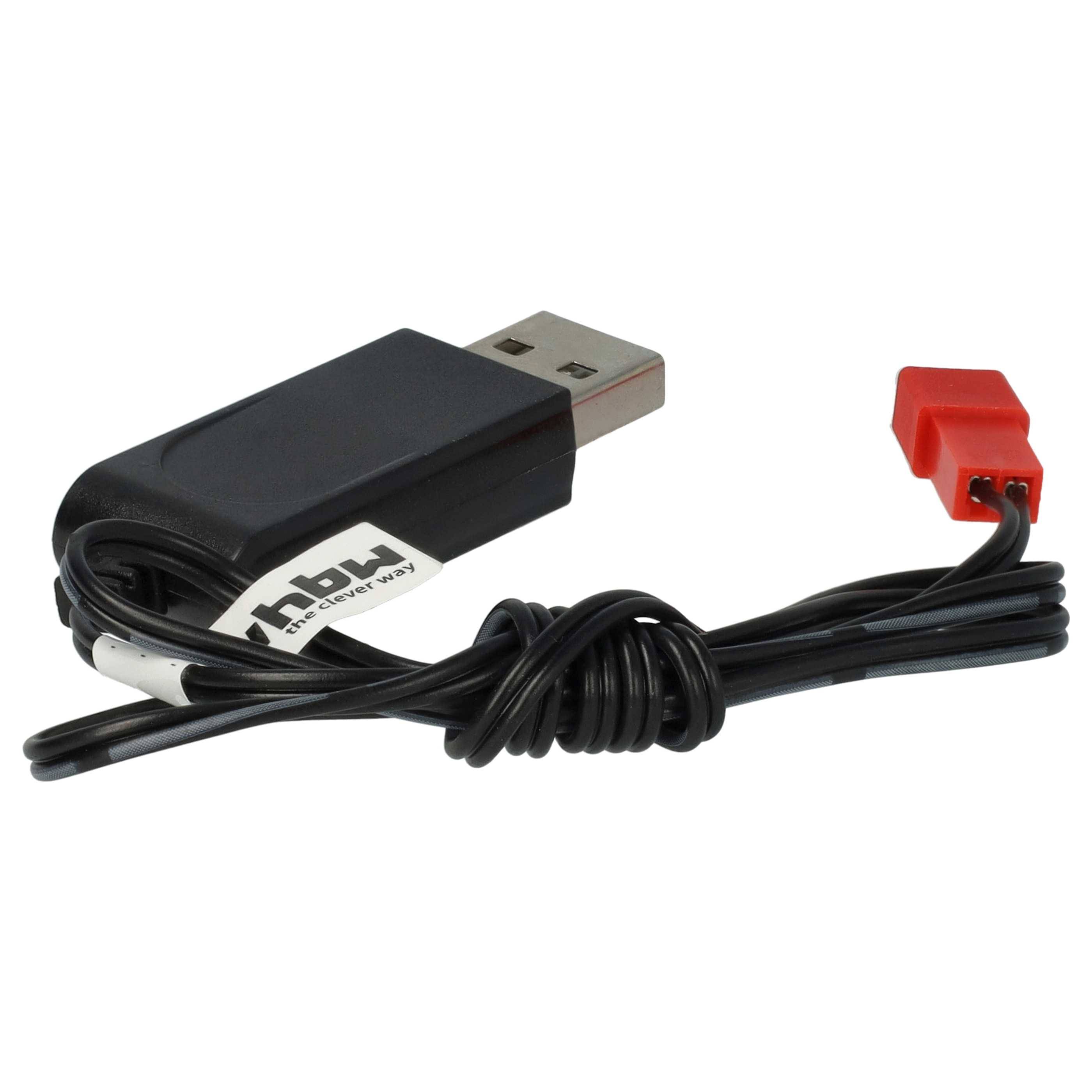 vhbw USB-Ladekabel für RC-Akkus mit JST-Anschluss | RC-Modellbau Akkupacks - 60 cm 6 V-2
