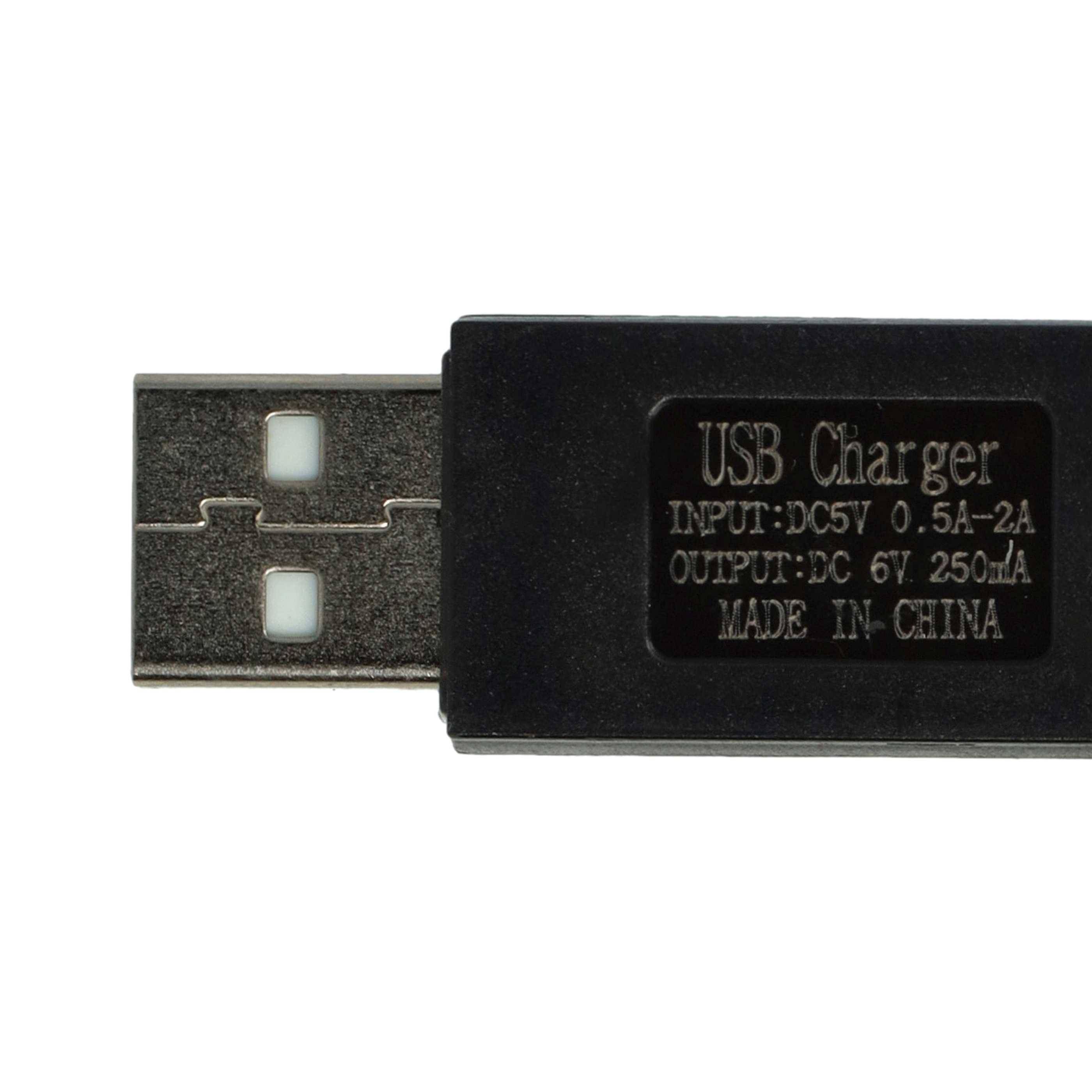 vhbw USB-Ladekabel für RC-Akkus mit JST-Anschluss | RC-Modellbau Akkupacks - 60 cm 6 V-4
