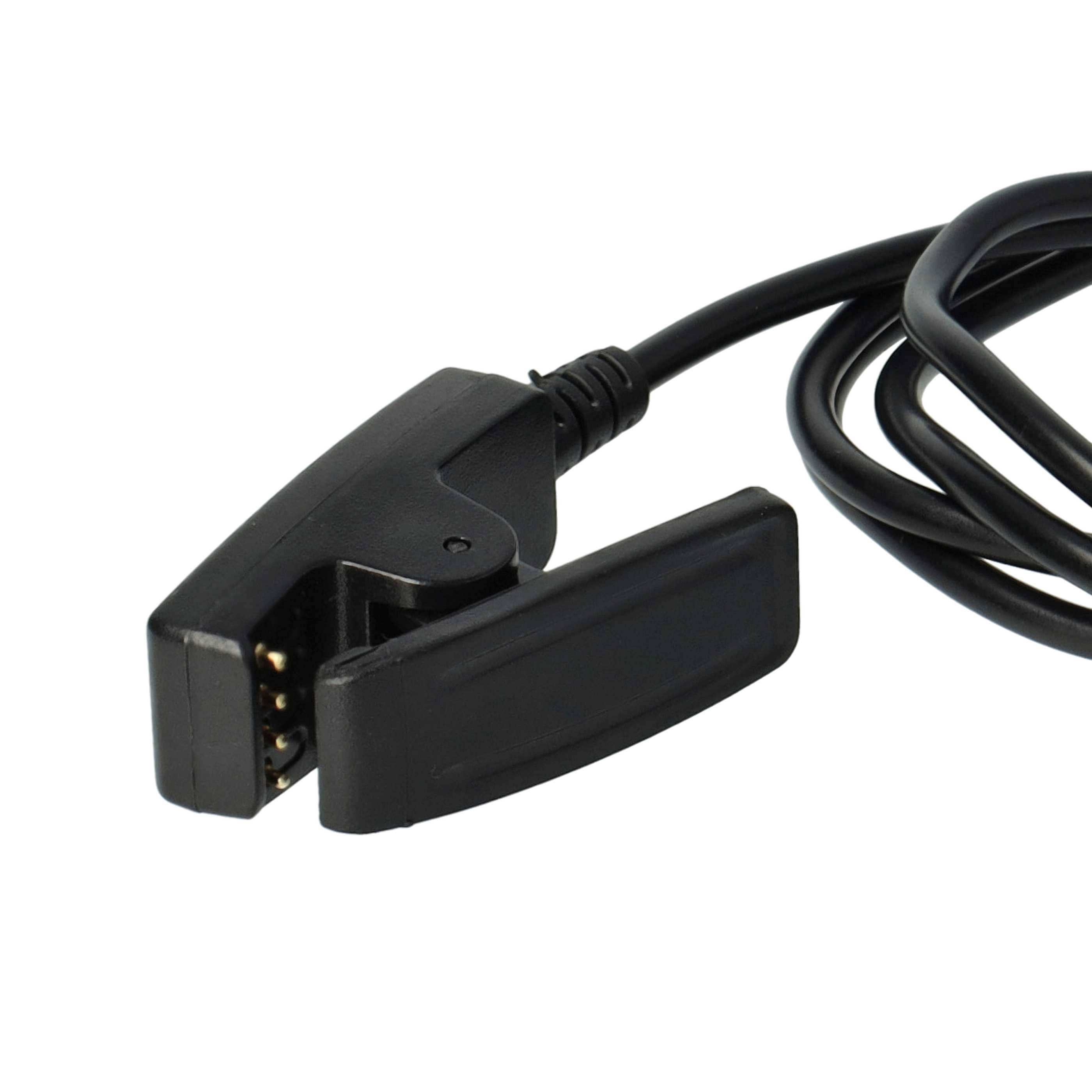 vhbw USB Ladekabel kompatibel mit Garmin Approach S20 | G10 Smartwatch Fitnesstracker - Ladestation Schwarz, 100 cm-4