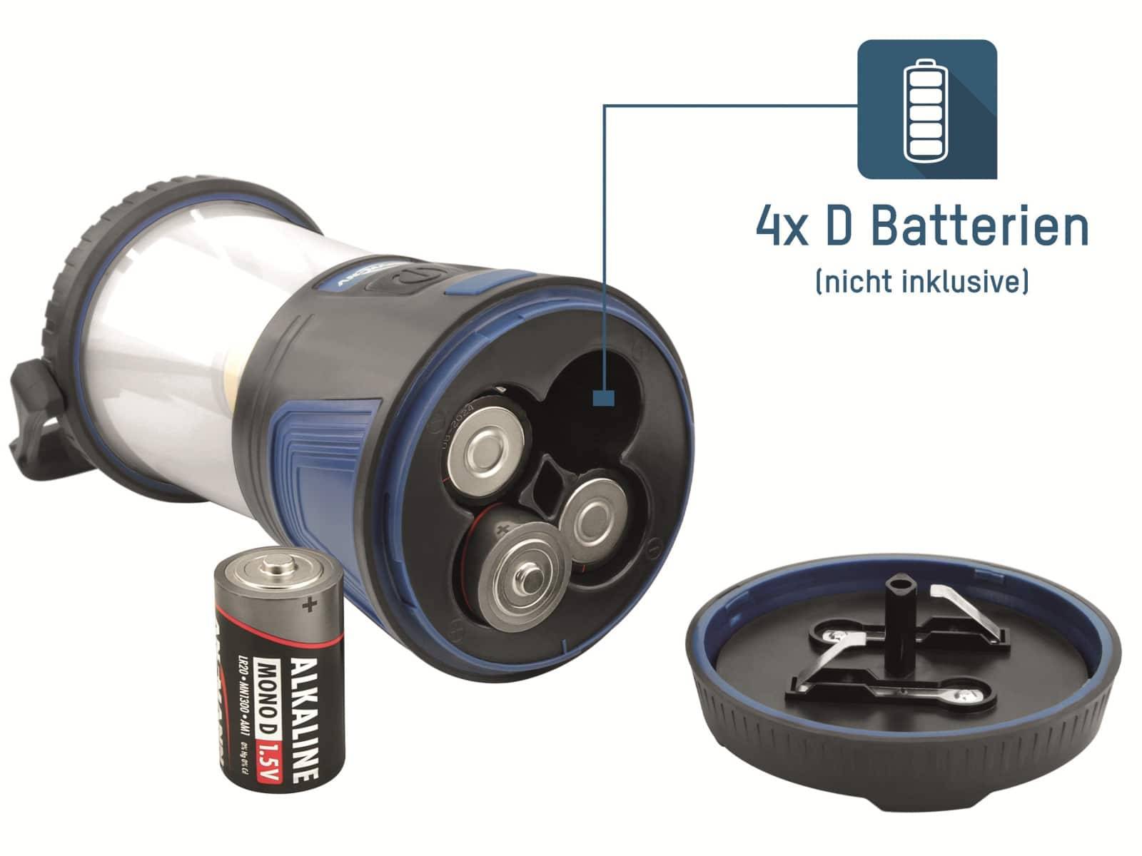 Symbolbild für Ansmann 1600-0287 CL600B LED Camping-Laterne 600 lm batteriebetrieben Schwarz
