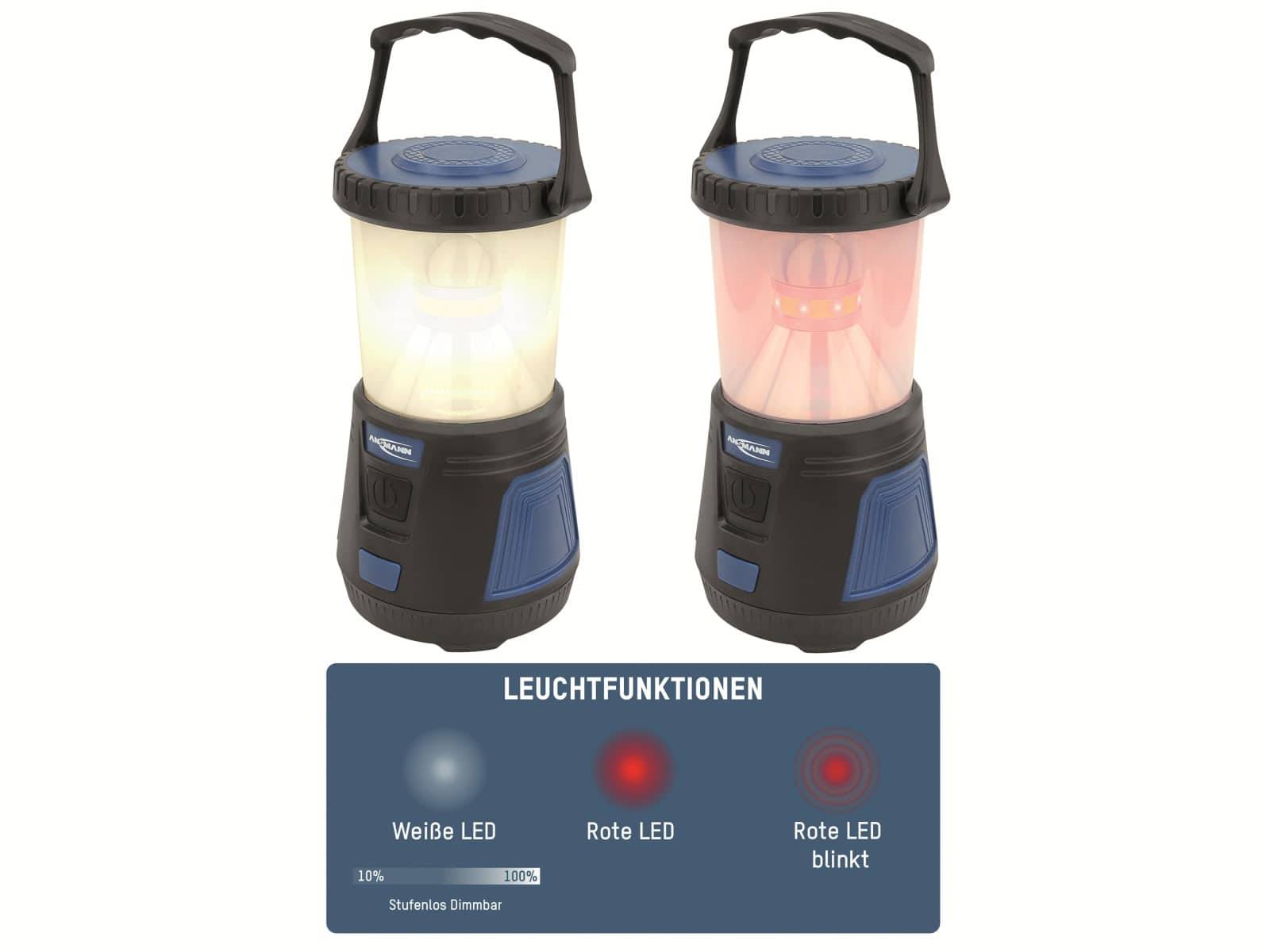 Symbolbild für Ansmann 1600-0287 CL600B LED Camping-Laterne 600 lm batteriebetrieben Schwarz