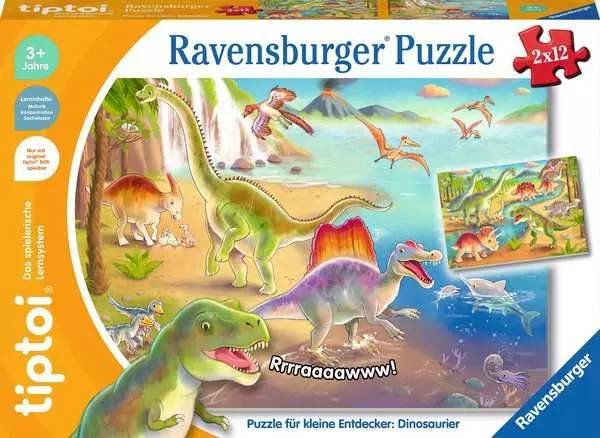 RAVENSBURGER - tiptoi Puzzle für kleine Entdecker Dinosaurier-0