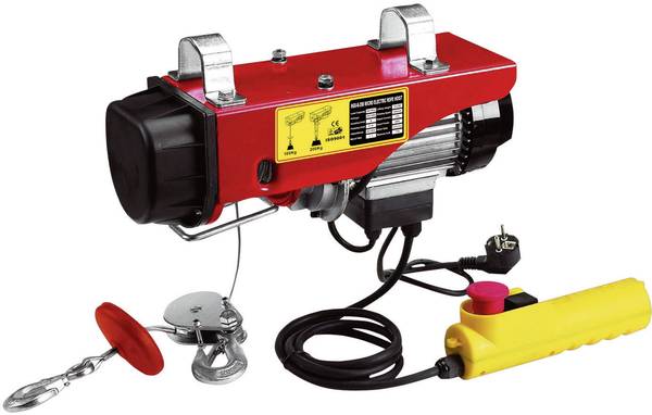 Berger & Schröter 60381 Elektrischer Seilhebezug Tragfähigkeit (mit Umlenkrolle) 600 kg Tragfähigkeit (ohne Umlenkrolle) 300 kg