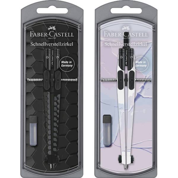 FABER-CASTELL Schnellverstellzirkel DARK & BRIGHT, sortiert