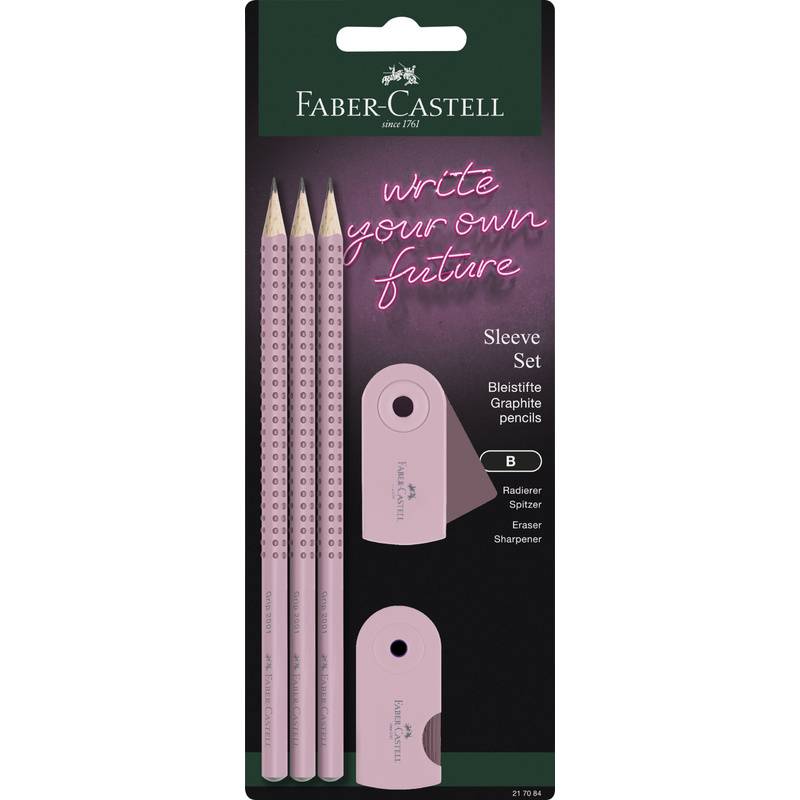 FABER-CASTELL 217084, B, Rose, Dreieckig, Sichtverpackung, 3 Stück(e), Deutschland-0