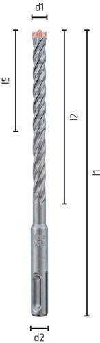 Hammerbohrer Force X D.5,5mm Arbeits-L.100mm L.160mm SDS-plus ALPEN-3