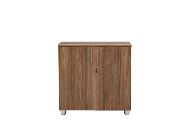 Aktenschrank, 80 cm x 40 cm x 80 cm Nussbaum Dekor/Anthrazit