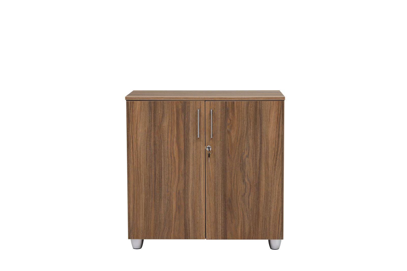 Aktenschrank, 80 cm x 40 cm x 80 cm Nussbaum Dekor/Anthrazit-0