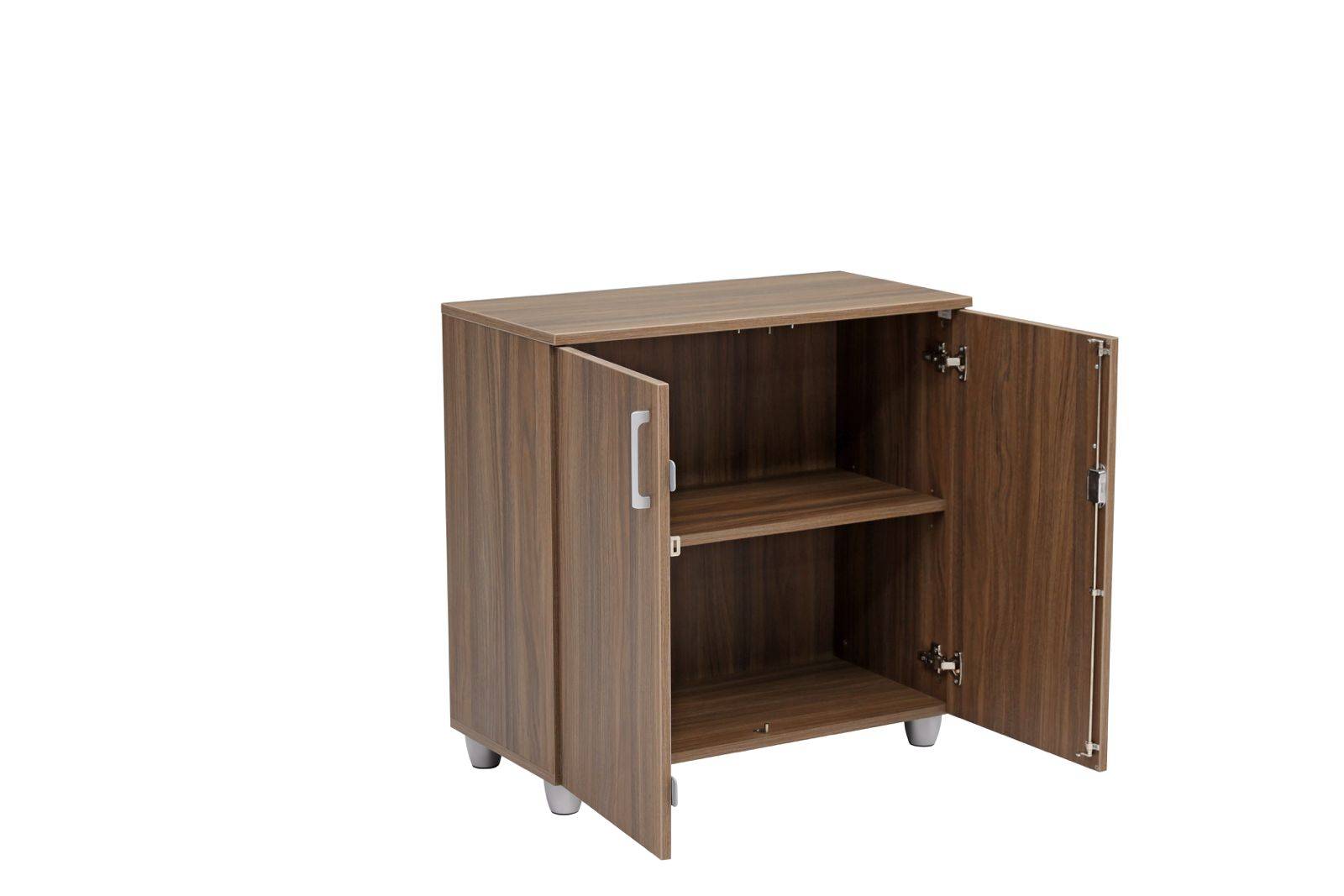 Aktenschrank, 80 cm x 40 cm x 80 cm Nussbaum Dekor/Anthrazit-1