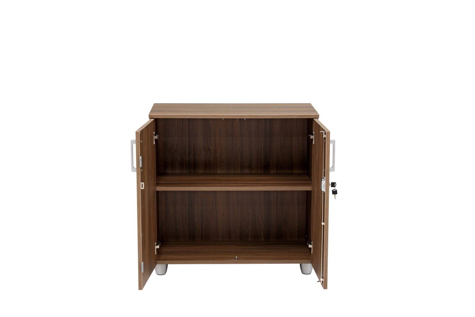 Aktenschrank, 80 cm x 40 cm x 80 cm Nussbaum Dekor/Anthrazit-4