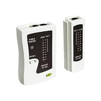 Goobay 68856 Netzwerktester LAN Tester / Leitungstester RJ45 - RJ11 - RJ12 - ISDN - CAT5 - CAT6 / Netzwerk Kabeltester-0