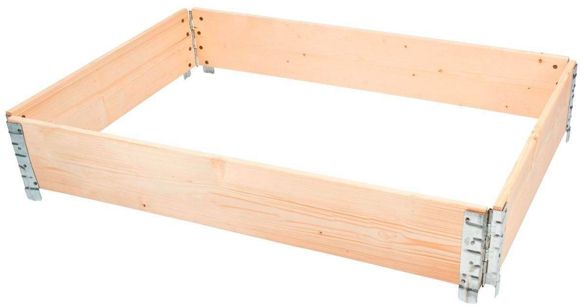 Holzaufsatzrahmen für Europaletten 1200x800 mm 3er Pack-0