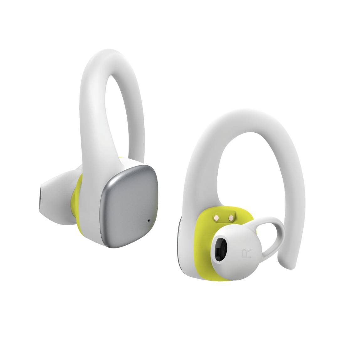 hama 00184115 Bluetooth®-Kopfhörer "Spirit Athletics", True Wireless, Ohrbügel, Weiß/Gelb-2