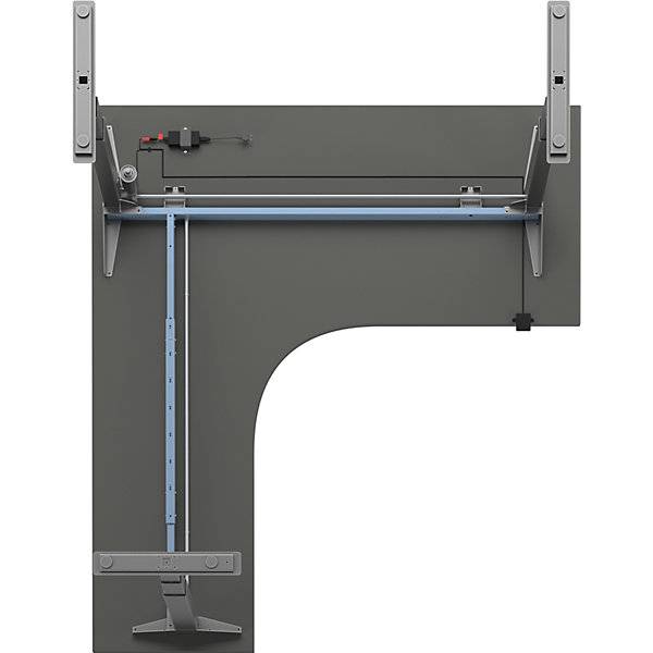 Schreibtisch Atlanta elektrisch höhenverstellbar L-Form BxT 1800 x 2000 mm dunkelgrau/silber rechts. TAKKT-3