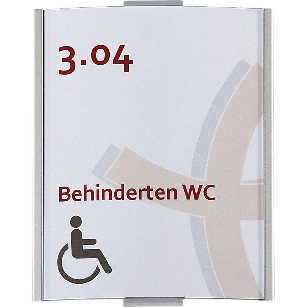 FRANKFURT™ Türschild HxBxT 148 x 120 x 13 mm DIN A6 hoch silber. Moedel GmbH | Schilderfabrikation 57204549-0