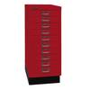 MultiDrawer™ 29er Serie mit Sockel DIN A4 10 Schubladen kardinalrot. BISLEY 180218 49