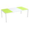 Konferenztisch easyDesk® HxBxT 750 x 2200 x 1140 mm weiß/grün. EasyDesk 177314 49
