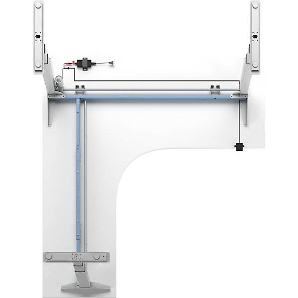 Schreibtisch Atlanta elektrisch höhenverstellbar L-Form BxT 1800 x 2000 mm weiß/weiß rechts. TAKKT Industrial-3