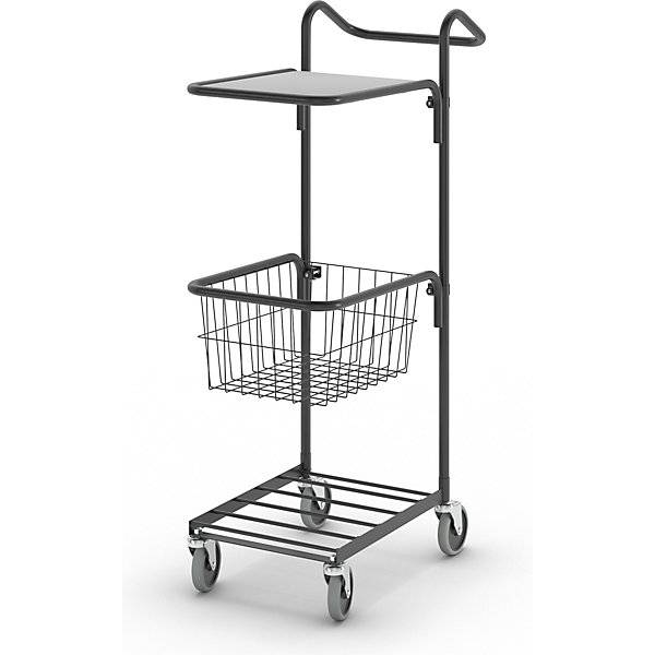 Einkaufswagen KOMPAKT 1 Etagenboden 1 Korb Gestell schwarz. Helge Nyberg GmbH 53106549-0