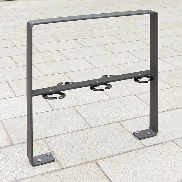 Anlehnbügel GILA Stahl 70 x 10 mm mit Knieholm feuerverzinkt eisenglimmer. Moravia Wiesbaden| Gesellschaft-2