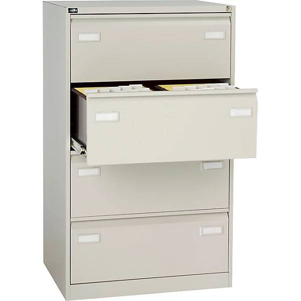 Hängeregistraturschrank LIGHT 2-bahnig 4 Schübe DIN A4 quer lichtgrau. TAKKT Industrial & Packaging GmbH-2