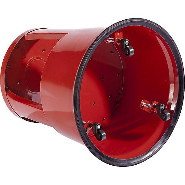 Rollhocker aus stabilem Stahlblech Tragfähigkeit 150 kg Höhe belastet 420 mm rot. TAKKT Industrial & Packaging-3