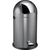Push-Mülleimer mit Pedal Volumen 33 l HxØ 700 x 350 mm silber. Vepa Bins Groothandel B.V. 17838349