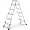 Profi-Stufenleiter eloxiert beidseitig begehbar 2 x 6 Stufen. Zarges GmbH 23560149