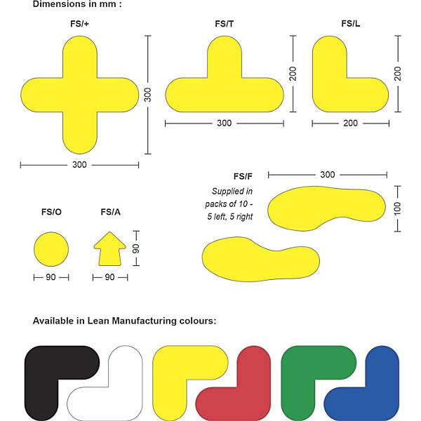 PVC-Bodenmarkierungen L-Form VE 10 Stk blau. TAKKT Industrial & Packaging GmbH 47490049-1