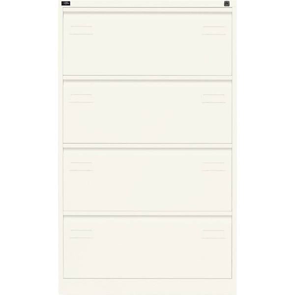 Hängeregistraturschrank LIGHT 2-bahnig 4 Schübe DIN A4 silber. Bisley GmbH 18006949-2